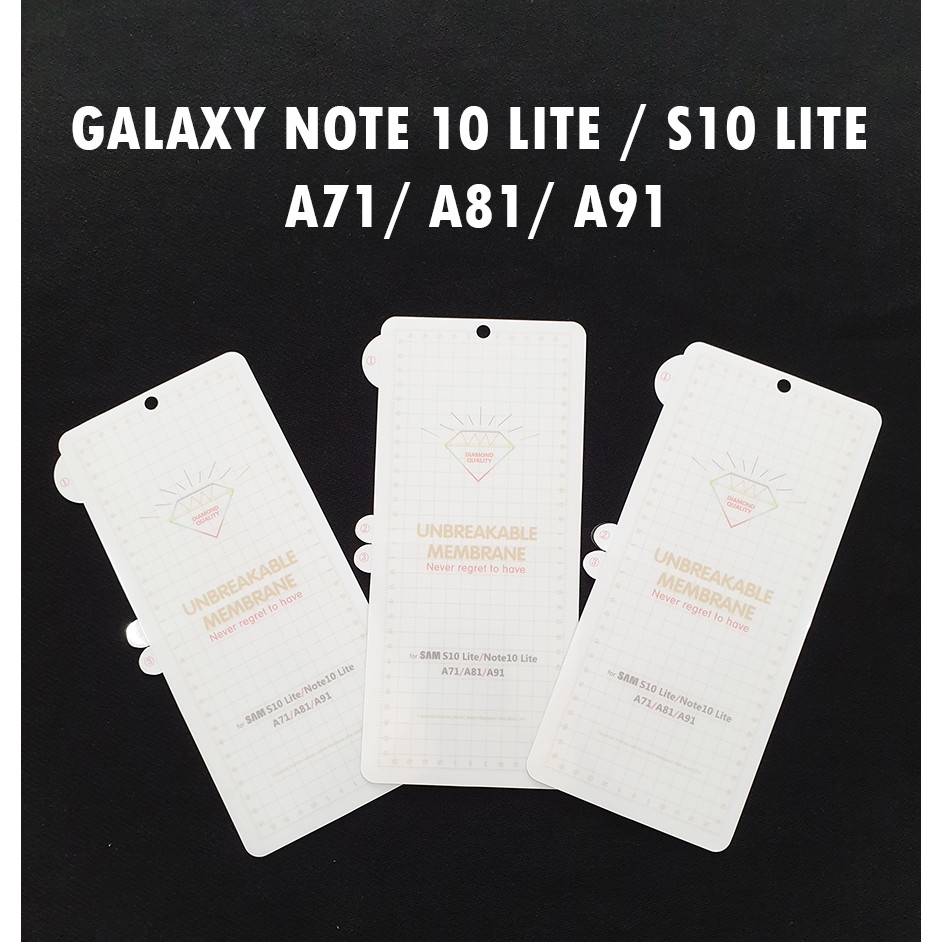 Miếng dán chống trầy xước mặt trước Samsung Galaxy Note 10 Lite Galaxy S10 Lite Galaxy A71 Galaxy A81 Galaxy A91