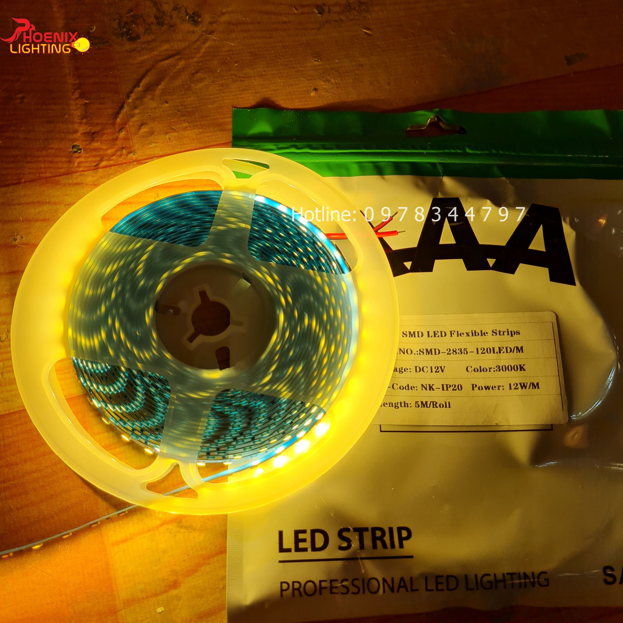 Led dán 12v 2835, cuộn led dán 5 mét 600 led siêu sáng