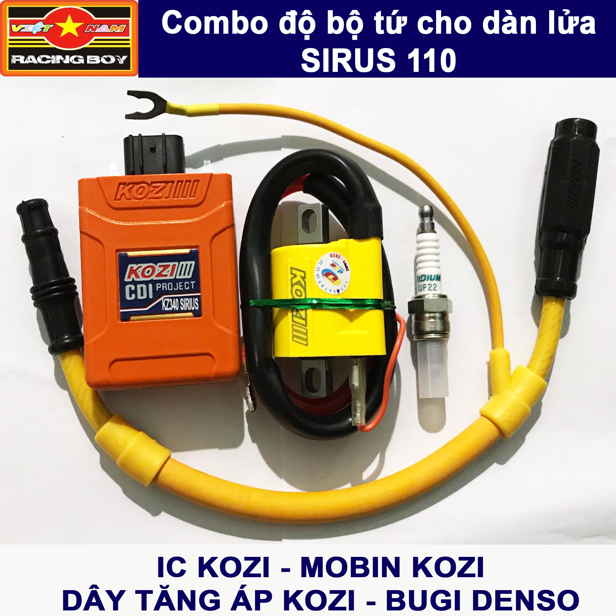 Full combo 4 món mở tua dành cho Sirius đề bốc hậu tốt giúp xe zin đạt vận tốc tối đa