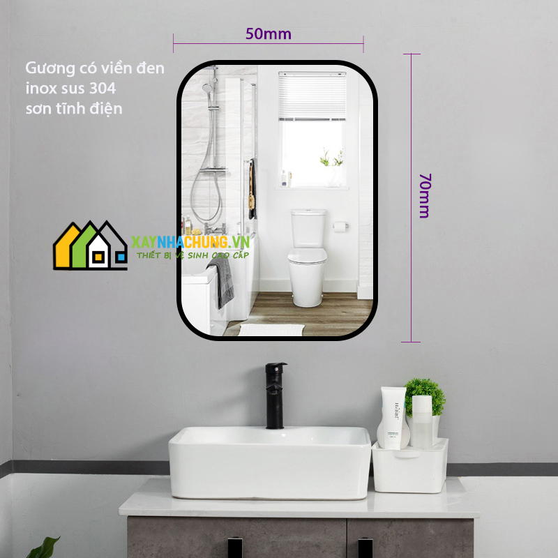 Gương phòng tắm cao cấp 50x70cm