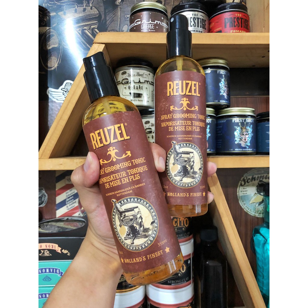 [HCM]XỊT DƯỠNG TÓC REUZEL TẠO ĐỘ PHỒNG TỰ NHIÊN SPRAY GROOMING TONIC 355ML