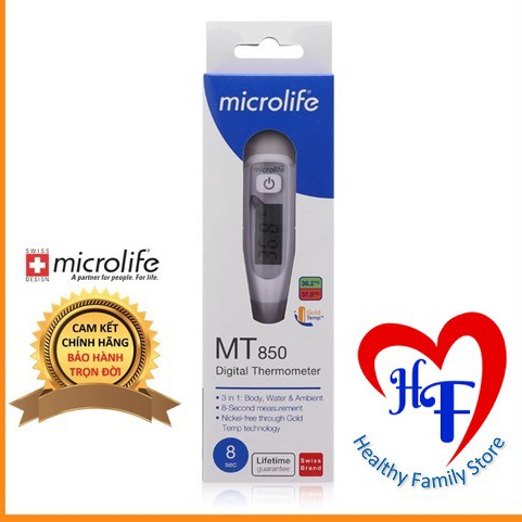 Nhiệt kế điện tử MT850 Dạng Bút ( Đo thân nhiệt, nước tắm, môi trường- báo sốt 8s)