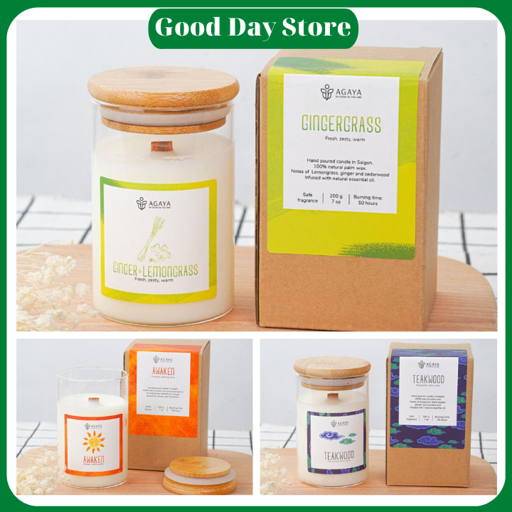 [Đủ 4 size 21 mùi ] Nến Thơm AGAYA Candle Cup từ thiên nhiên - An toàn cho người sử dụng