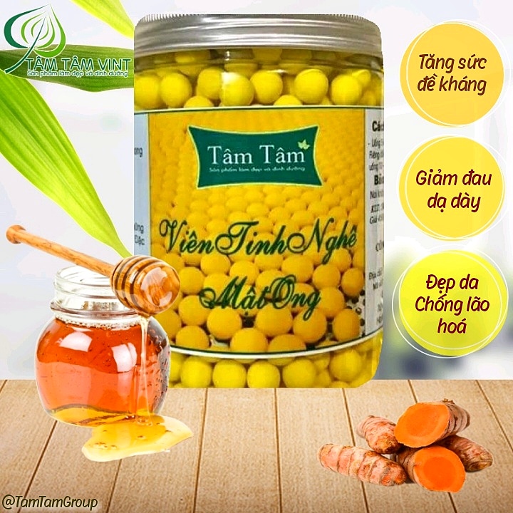 [Freeship]Viên Tinh Nghệ Mật Ong Rừng Thái Nguyên AVA Nutrition Giảm Cân, Đẹp Da Cải Thiện Sức Khỏe 0.5kg