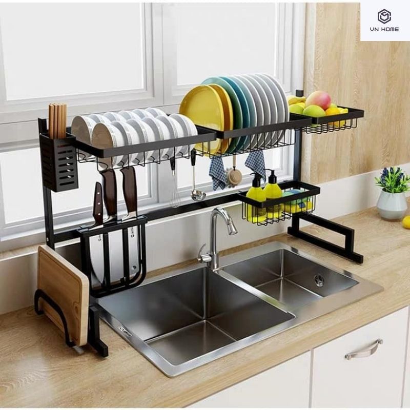 Kệ đựng chén bát đa năng, kệ đứng chén bát bằng inox,kệ đựng chén bát thuận tiện chon khu bếp, vật liệu inox 304 bảo hành 1 năm