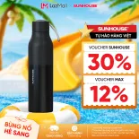 Bình giữ nhiệt Refined 600ml Sunhouse KS-TU600RE/KS-TU600RB - Inox 304 an toàn - Giữ nhiệt tới 8h - Đế silicon chống trượt
