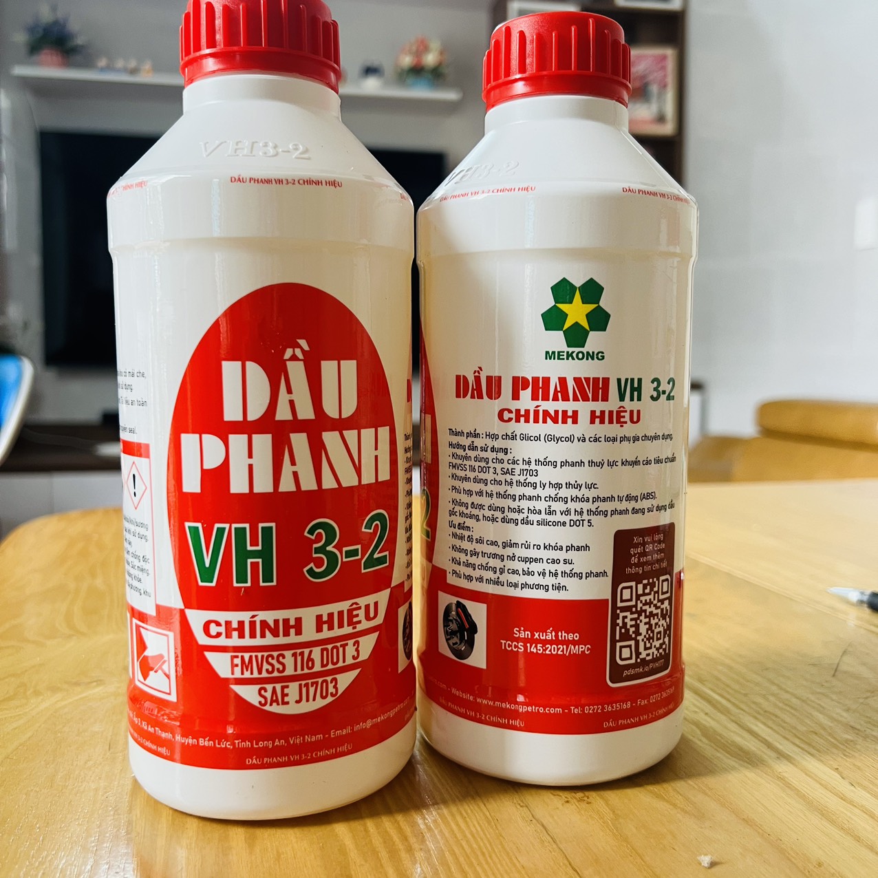 Dầu phanh VH 3-2 chính hiệu, dầu phanh cho ô tô, xe máy, dầu phanh hiệu MEKONG