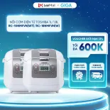 Nồi cơm điện tử Toshiba RC-10NMFVN(WT) 1.0L/RC-18NMFVN(W) 1.8L - Công nghệ nấu 3D - Nhiều chế độ nấu - BH 1 năm