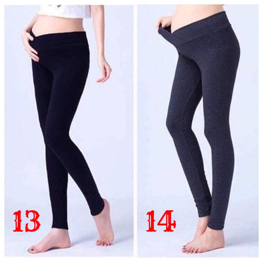 Quần legging bầu cạp chéo chất cotton -quần bầu có chun chỉnh
