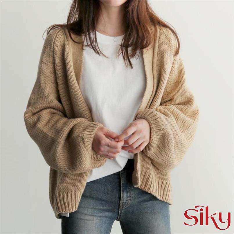 Áo cadigan nữ SIKY dáng vừa chất len dày siêu xinh