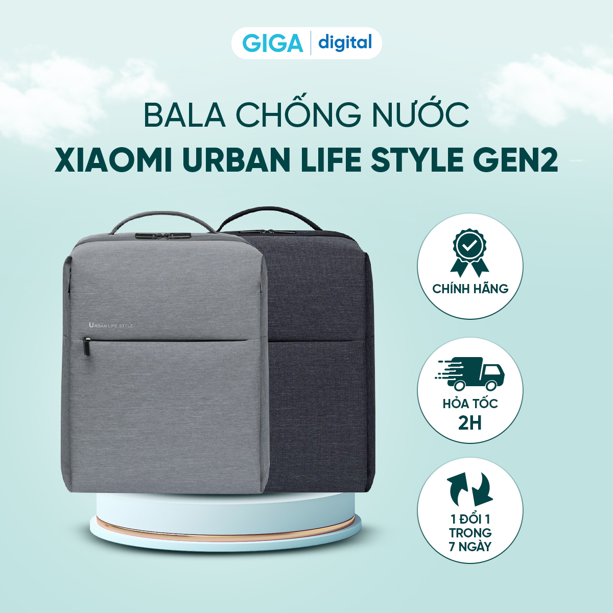 [HCM] Balo Xiaomi Urban Life Style gen 2 chống nước - Chính hãng