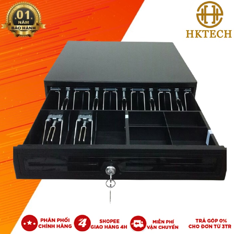 Ngăn kéo đựng tiền hktech hk4048, két thu ngân giá rẻ