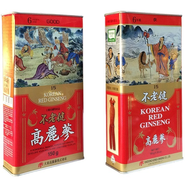 Hồng sâm củ khô daedong hộp thiếc 150g - 140