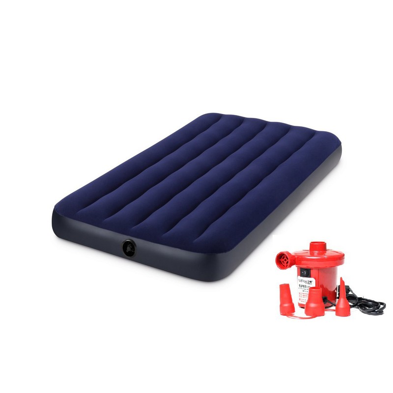 Đệm bơm hơi tiện dụng 99x191x22 intex 64756 tặng kèm bơm điện 2 chiều