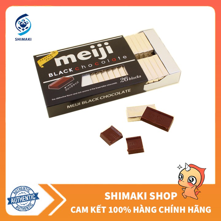 Socola Meiji Đen, Hộp 26 thanh nhỏ, hàng chính hãng Nhật Bản (Date: 9.2021)