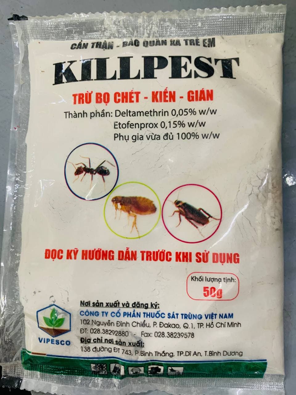 Thuốc Trừ Kiến, Chét, Gián Killpest Thuốc diệt kiến, côn trùng chuyên dùng cho ươm mầm/ hạt KILLPEST -Thuốc Trừ Kiến, Bọ Chét Và Các Loại Côn Trùng