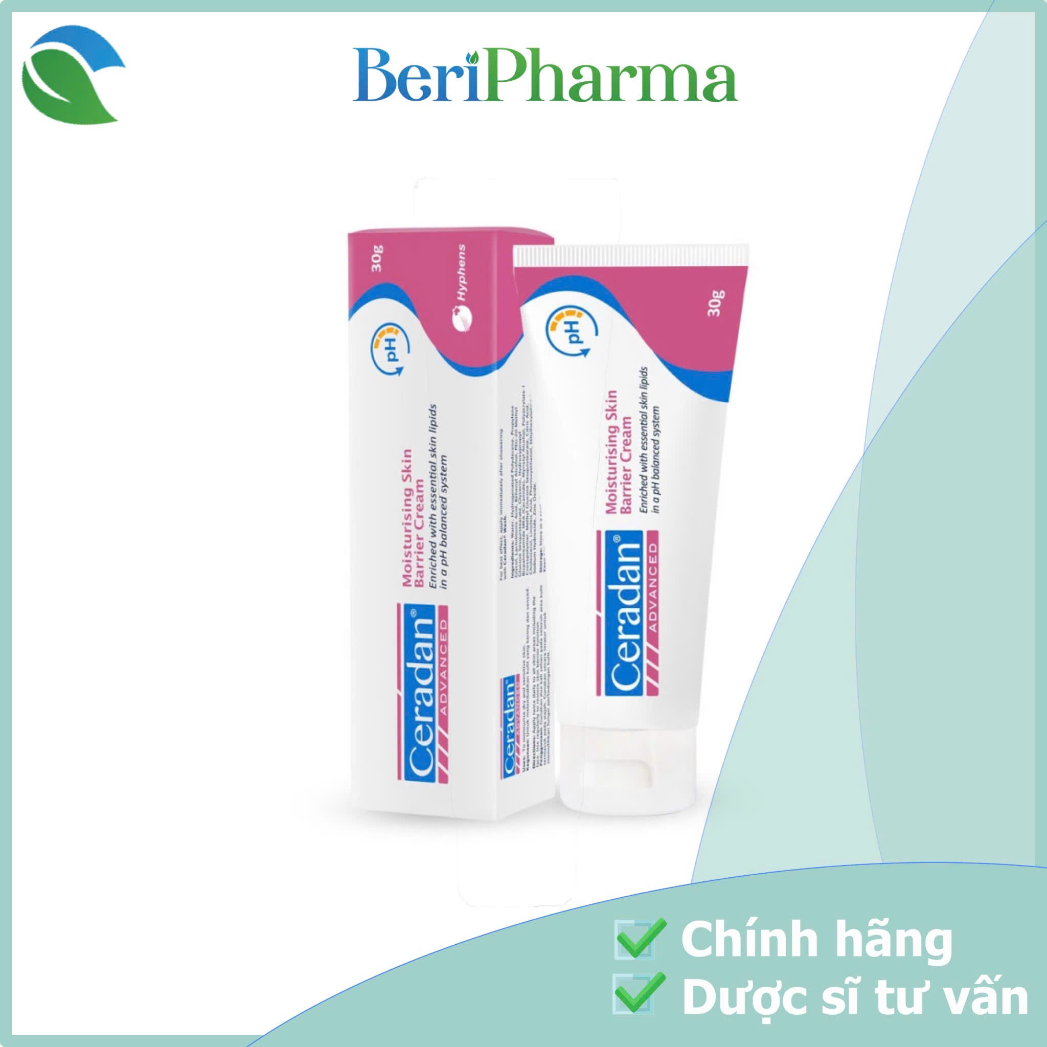 CHÍNH HÃNG Ceradan Kem Dưỡng Ẩm Giúp Phục Hồi Hàng Rào Bảo Vệ Da Thế Hệ Mới Advanced 30g