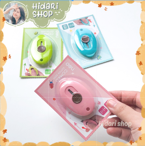 Dao rọc giấy mini dễ thương nhỏ gọn deli - e2050 - hidari