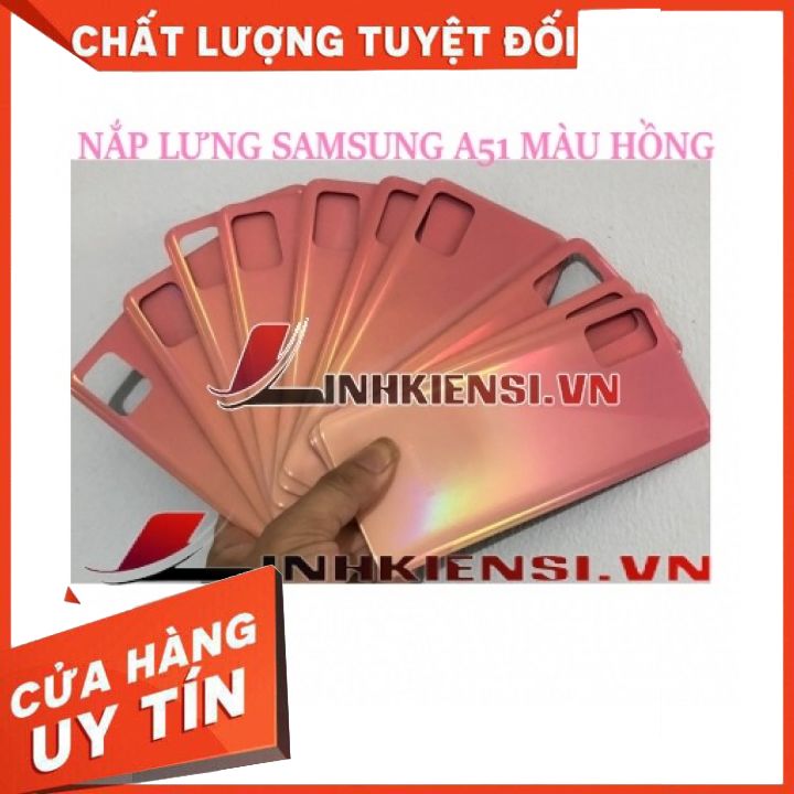 Nắp lưng samsung a51 màu hồng