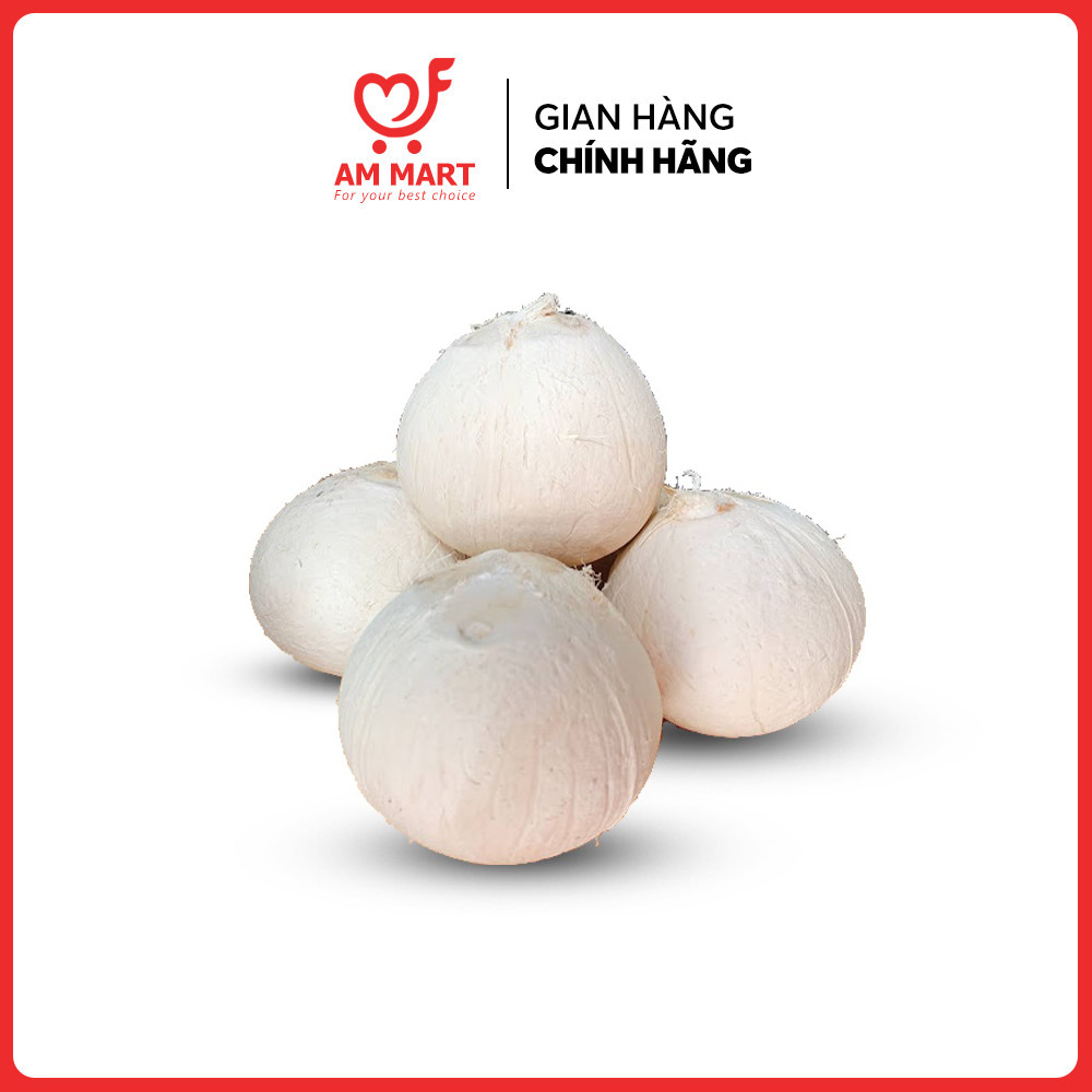 Combo 6-12 quả dừa xiêm tươi bến tre ngọt thơm gọt sạch vỏ am mart