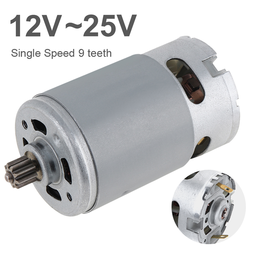 Rs550 động cơ DC 12V 16.8V 21V 25V 19500 RPM 9 răng RS 550 mô-men xoắn cao vi động cơ để tua vít khoan điện