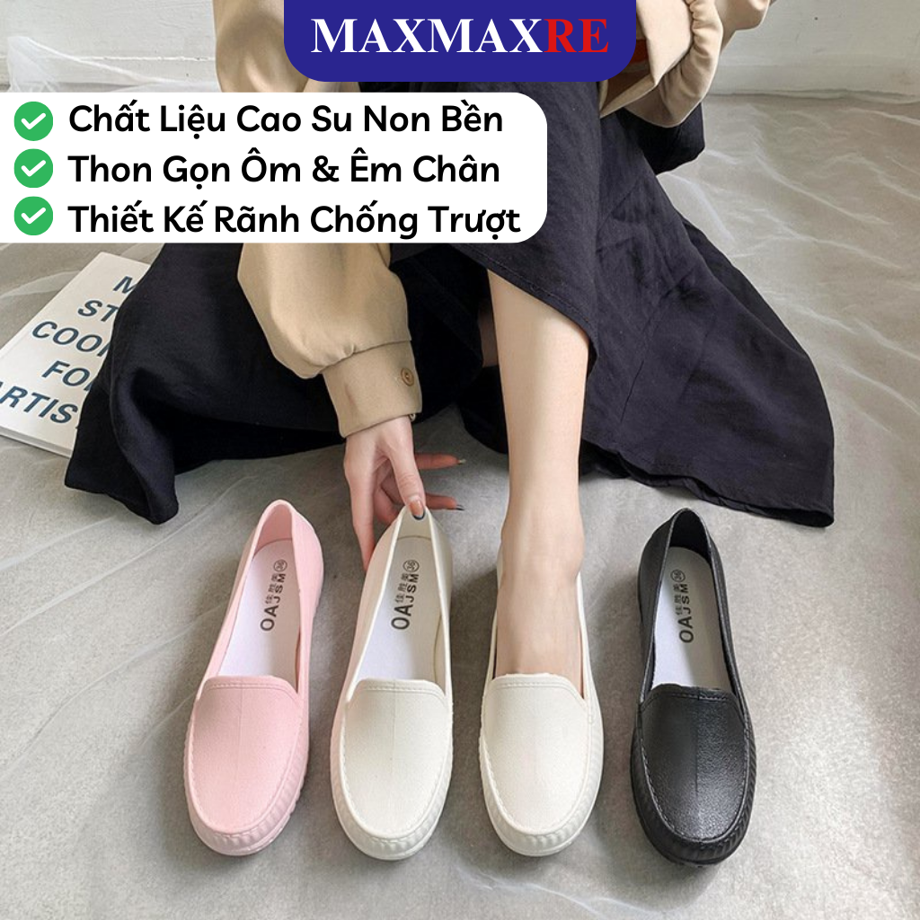 Giày Moca giày nhựa đi mưa nhiều màu siêu nhẹ siêu êm