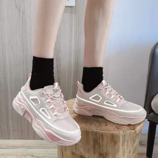 Giầy nữ thể thao sneaker da mắt phản quang thời trang trẻ