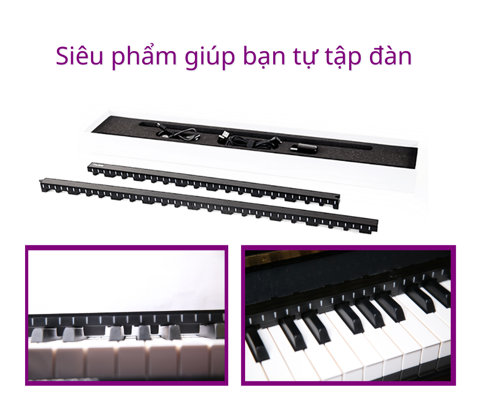 [Freeship] Piano Thông Minh The ONE Hi Lite - V2 2022 TẶNG dây âm thanh 90k biến Piano cơ thành đàn thông minh giúp việc học và chơi đàn piano cực kỳ dễ dàng, đèn Led hỗ trợ người mới học, kết nối chính xác các app piano hiện nay