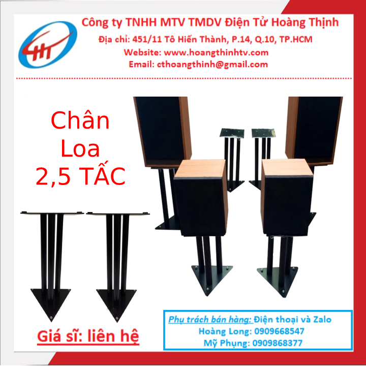 Chân loa tam giác đế vuông, chiều đứng 2.5 tấc - sp001003