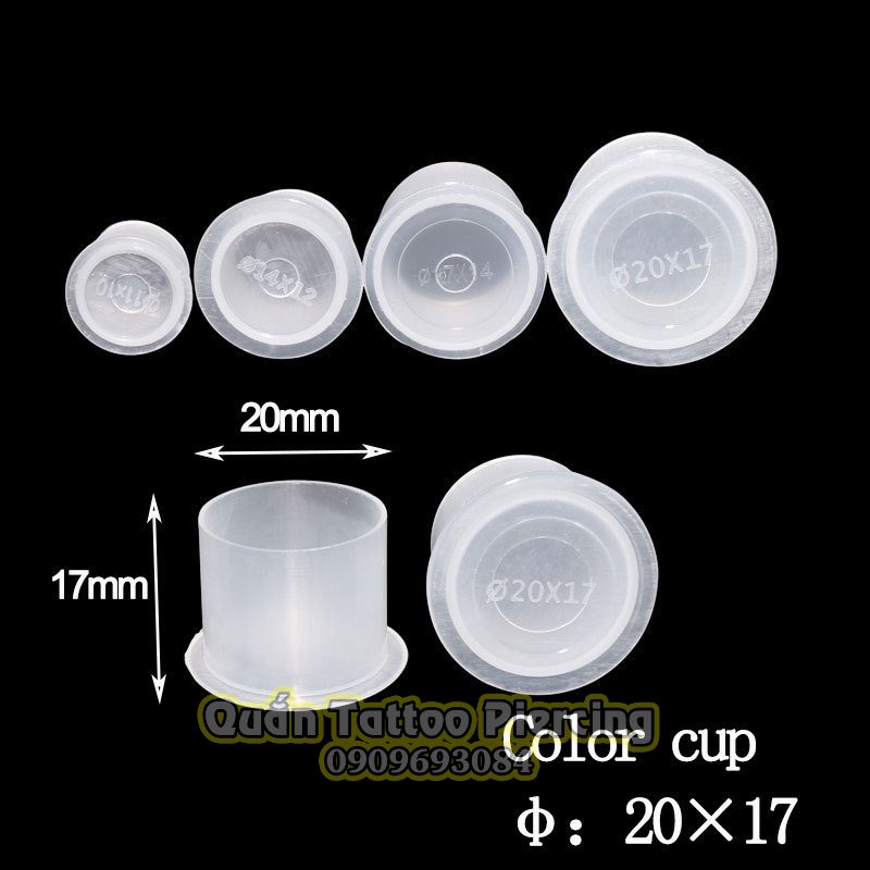 Chum hũ đựng mực xăm có đế size 20mm hàng có sẵn - dụng cụ xăm