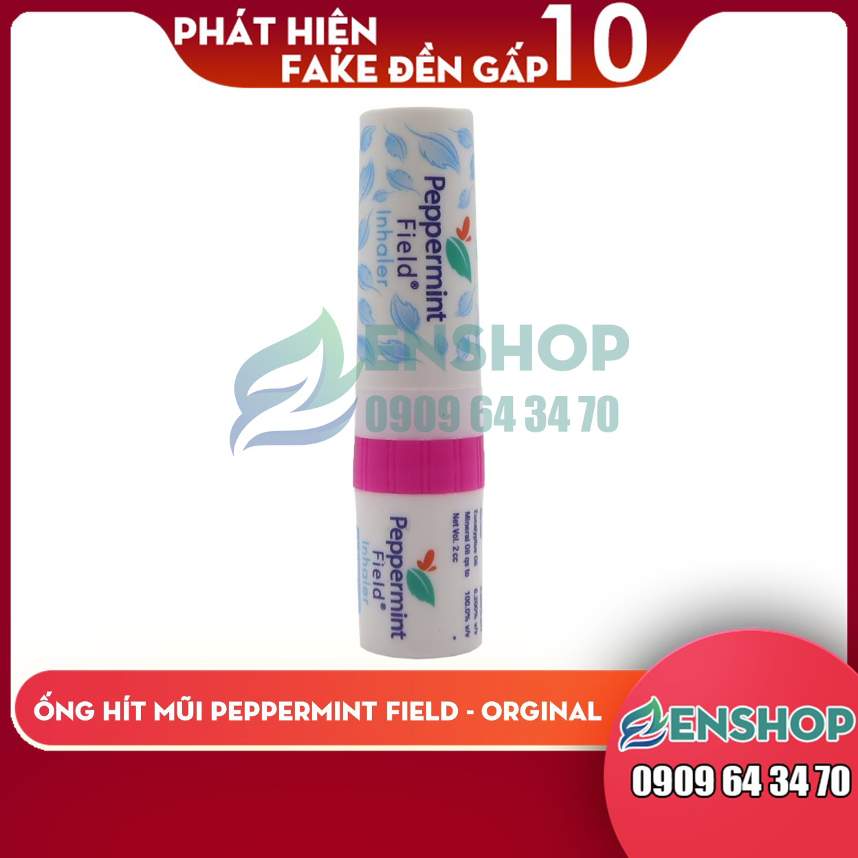Ống hít thông mũi 2 đầu peppermint field inhaler aromatics - ống hít peppermint thái lan | zenshop.net