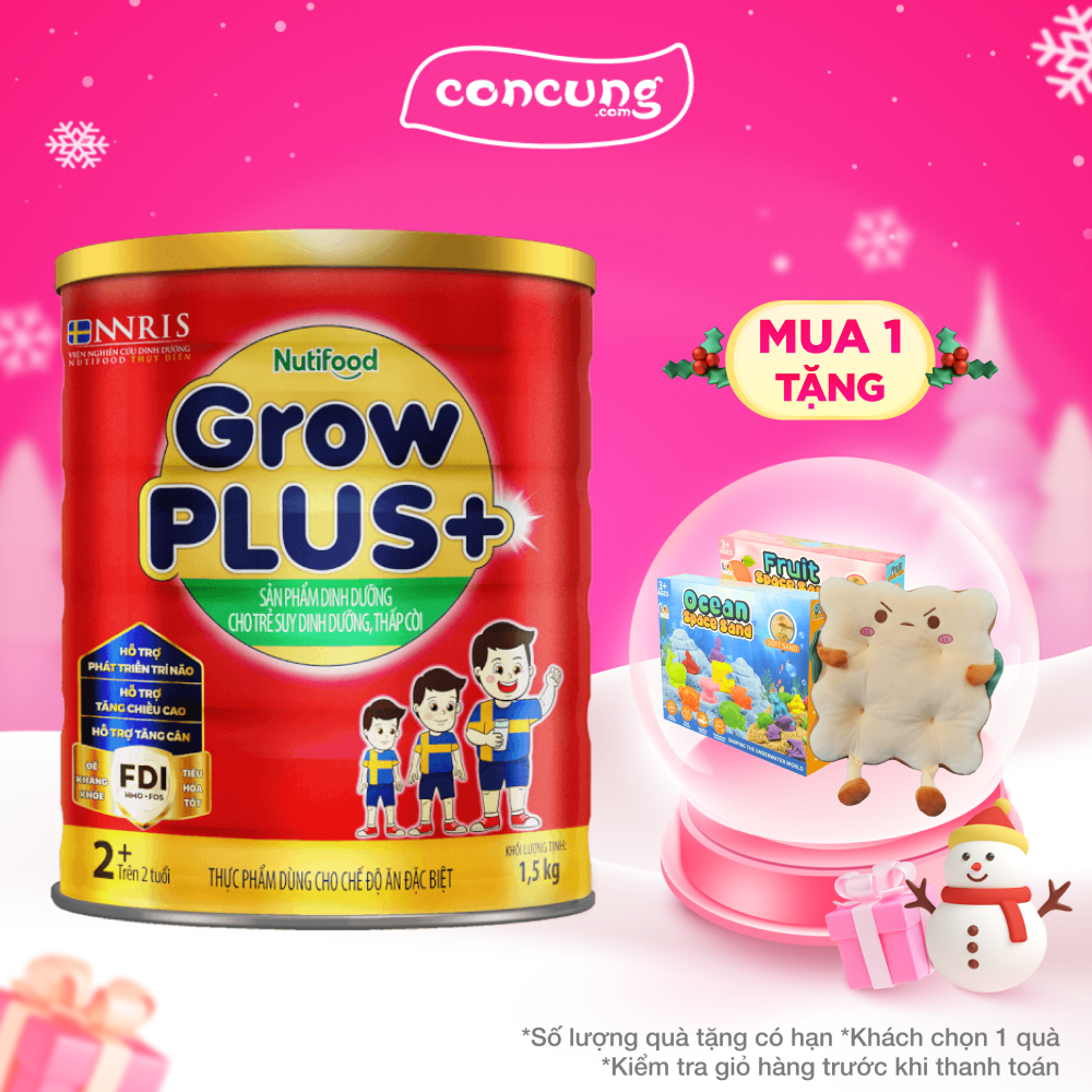 Sữa GrowPlus+ Đỏ 2+ tuổi, 1.5kg