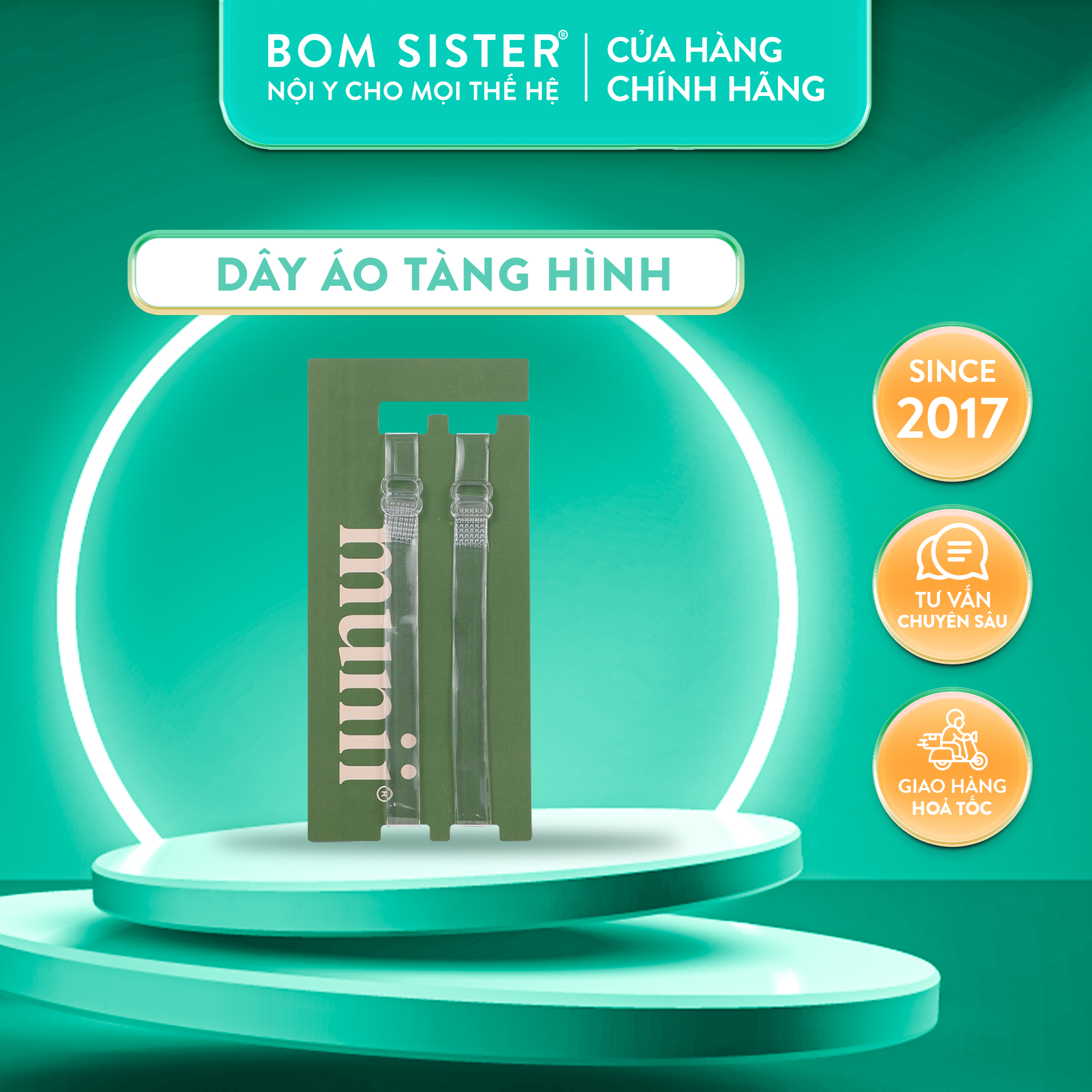 Cặp dây vai trong bản dẹp mặc kết hợp với áo lót khác BOM SISTER D0031