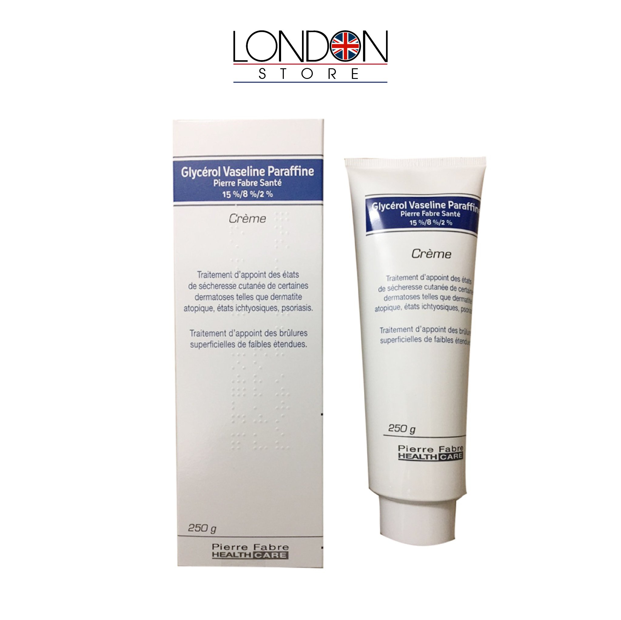 Kem hỗ trợ nứt nẻ, chàm cho trẻ em Dexeryl Glycerol Vaseline Paraffine 250g – Pháp