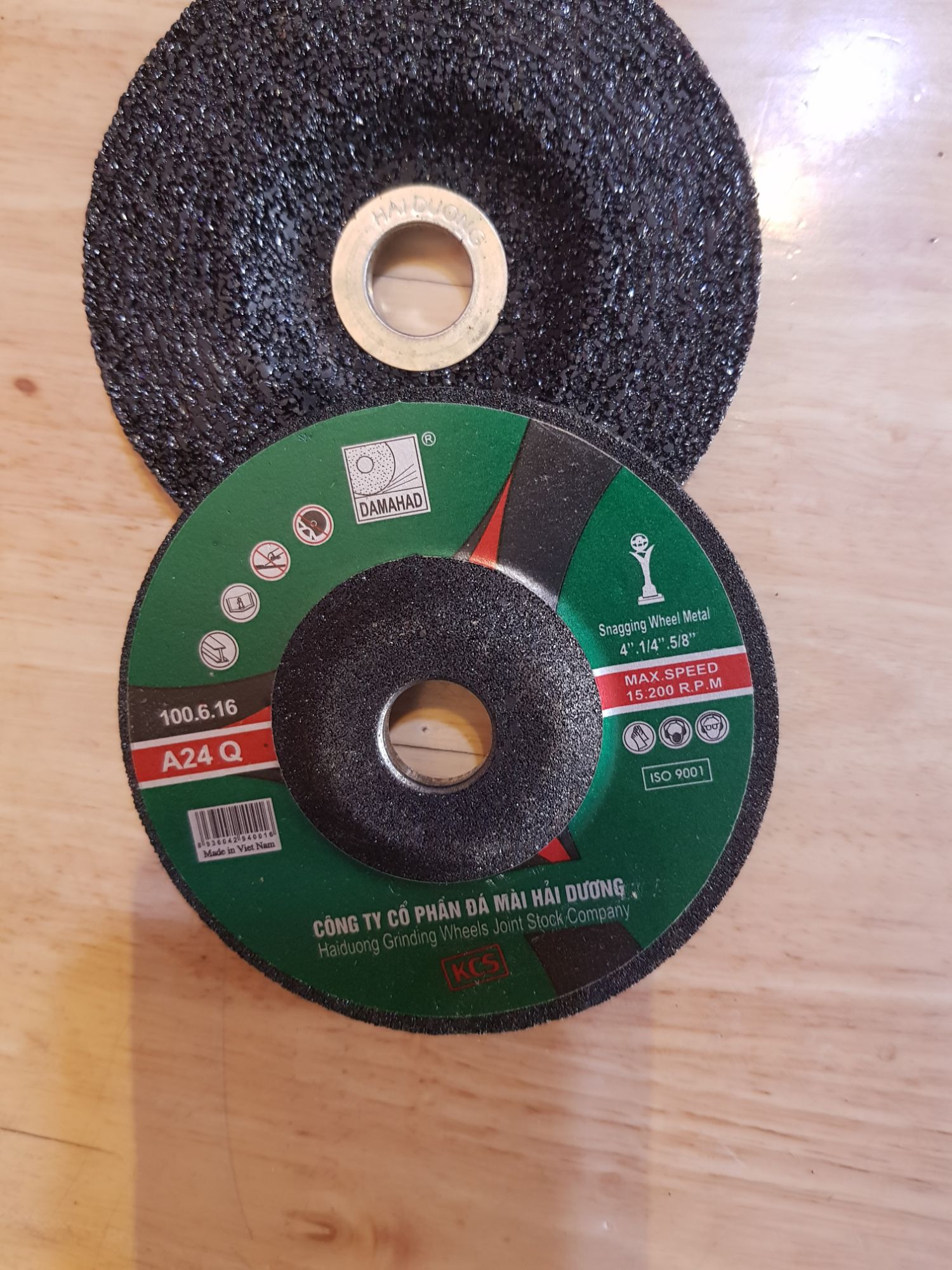 2 Miếng Đá Mài sắt Hải Dương 100mm