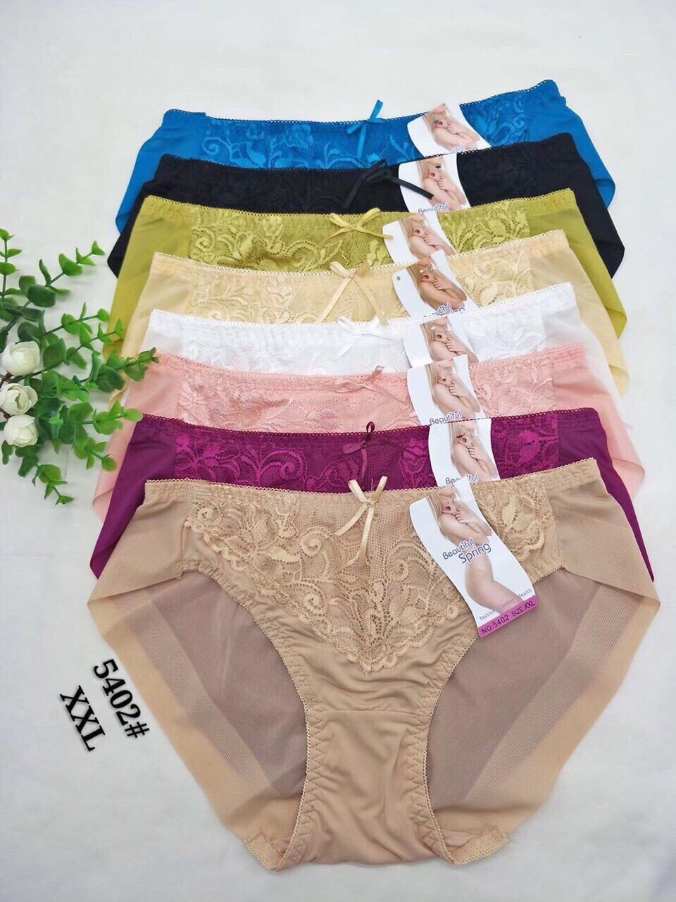 Combo 10 quần lót nữ ren beauty spring 5402 - size xxl