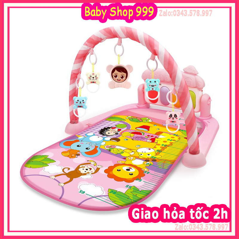 Thảm nhạc nằm chơi cho bé sơ sinh mẫu vườn thú, nhạc piano nhiều bài