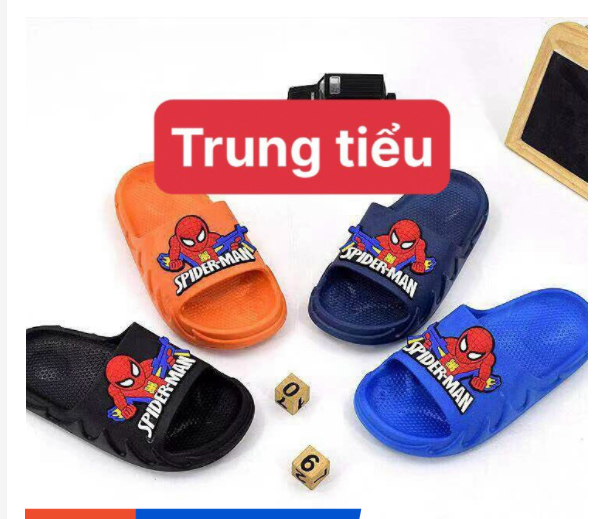 Dép siêu nhân nhện nhựa dẻo bé trai