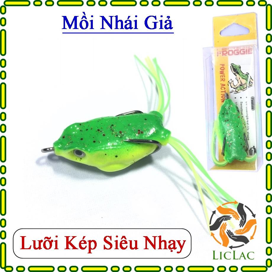 Mồi Nhái Giả Lưỡi Kép câu cá lóc, cá mú kiểu Lure - Mồi nhái giả Siêu Nhạy GIÁ RẺ