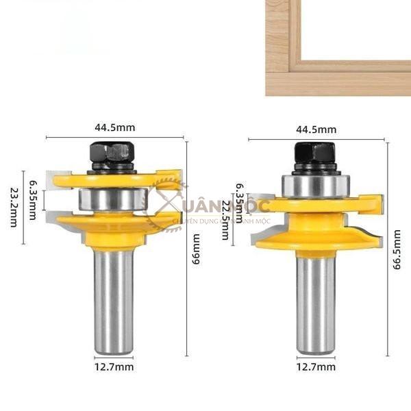 Bộ 2 mũi ghép mộng tủ bếp hợp kim cao cấp