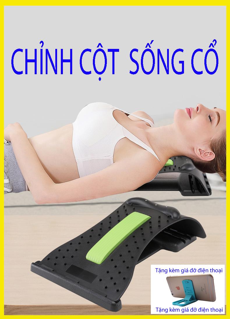 Khung nắn chỉnh kéo dãn cột sống cổ điện chuẩn từ chuyên thoái hóa đốt sống cổ, mỏi cổ do cúi nhiều-tuehanshoop-A11- tặng kèm giá đỡ điện thoại đa năng
