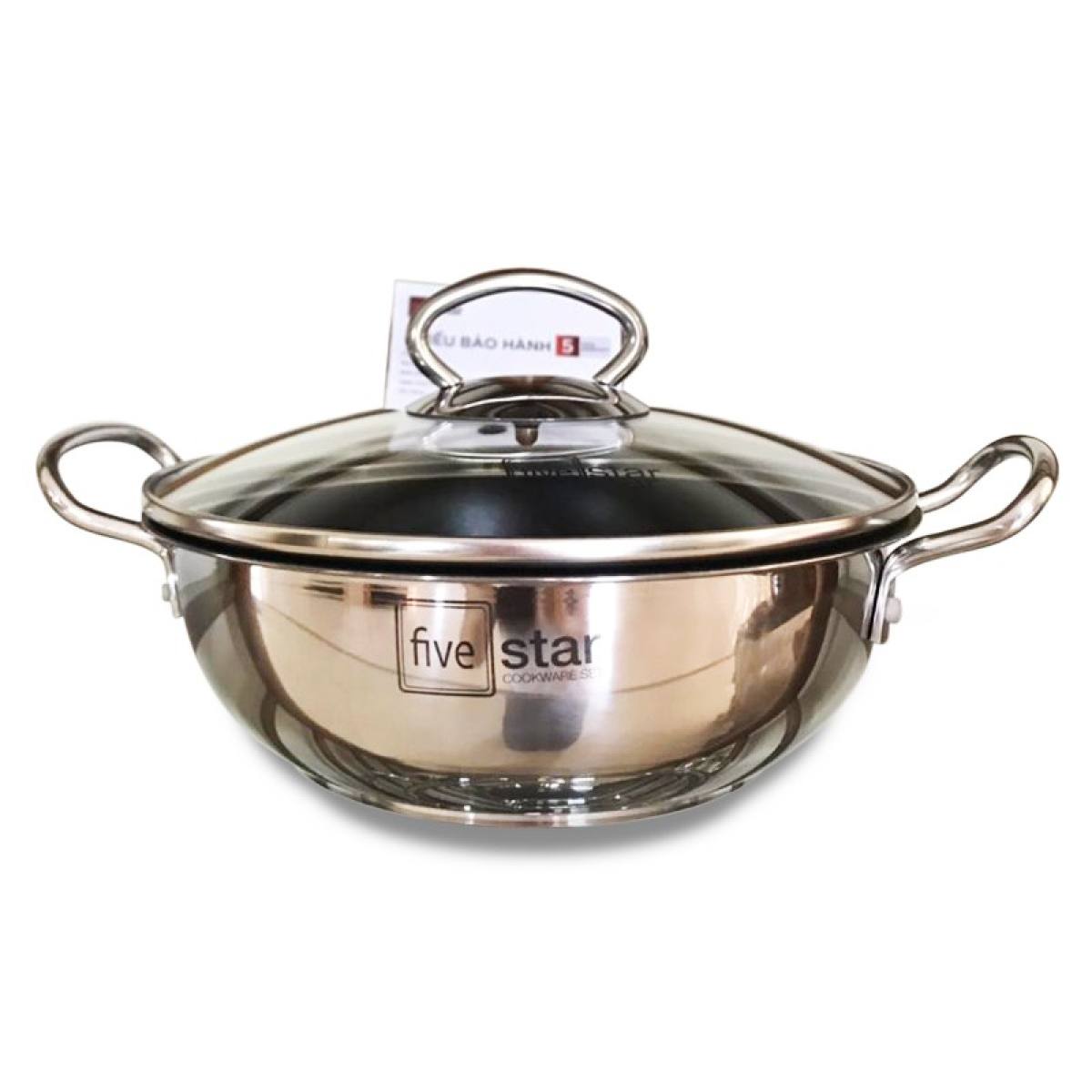 Nồi kho thịt cá 20cm 3 đáy từ chống dính fivestar - nồi kho thịt - nồi chống dính