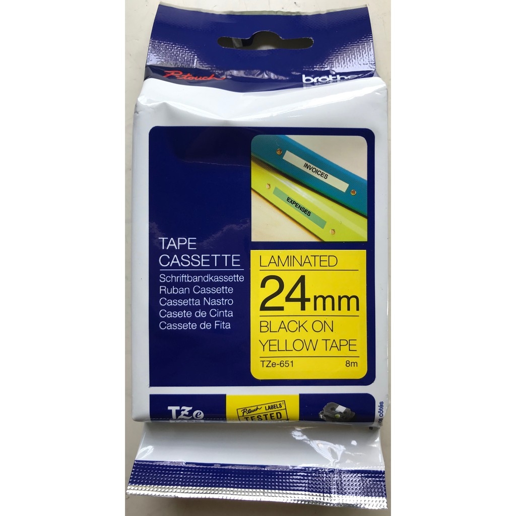 Tze -621 nhãn in đa lớp brother chữ đen nền vàng , băng nhãn dán tze 621 – hàng chính hãng - băng mực in nhãn dán