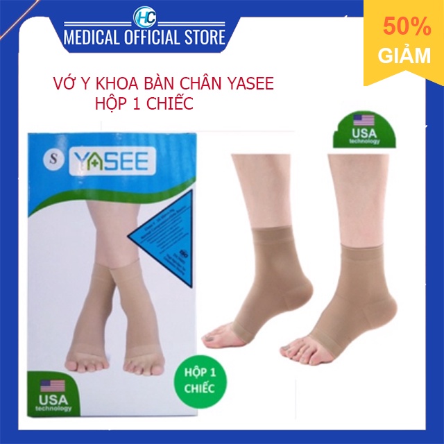 Vớ Y Khoa Bàn Chân, Gót Chân Yasee (Màu Da Hở Ngón, Hộp 1 Chiếc)