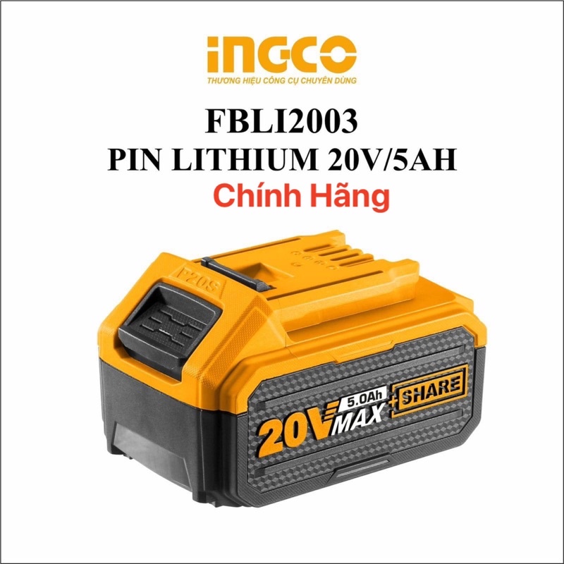 Ingco pin lithium 20v/5ah fbli2003