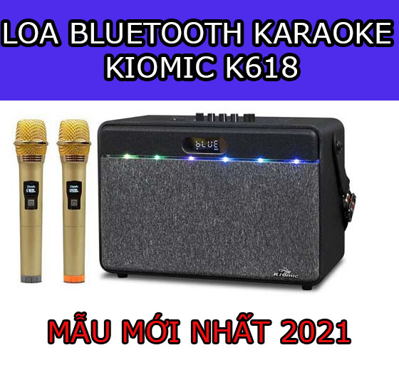 Loa kéo karaoke kiomic k618 loa di động, âm thanh nghe cực chất, với 2 chiếc uhf kim loại hát rất hay bộ điều chỉnh gồm 5 nút tùy chỉnh volume tổng, bass, treble, echo micvol, loa công suất lớn