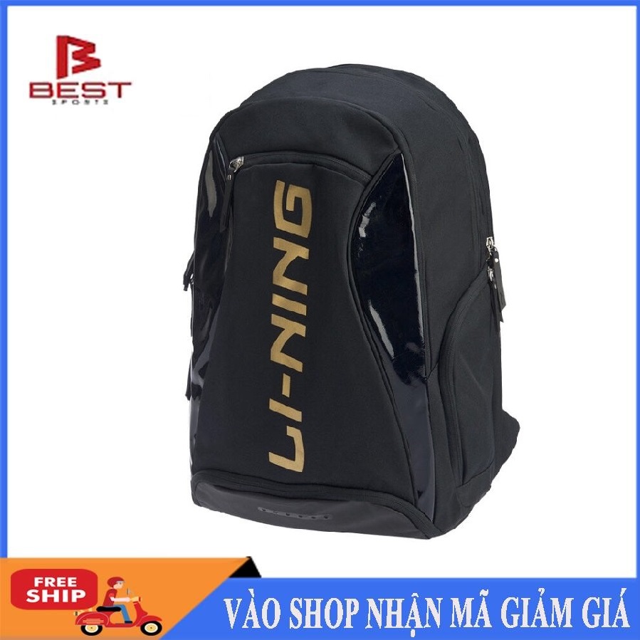 Balo đựng vợt cầu lông Lining ABSQ màu đen - Balo thể thao - Túi đựng vợt thể thao - shop thể thao