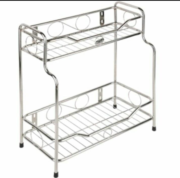 [HCM]kệ gia vị 2 tầng inox 201 kiểu cầu thang kt 50x20x45