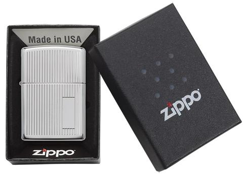 Zippo Engine Turned Polished Chrome