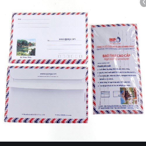 Bao thư sọc minh phúc 12*19cm - xấp 20 cái